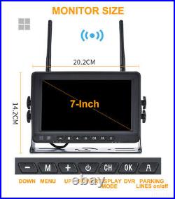 Digital Wireless 7 IPS Screen Car Quad Monitor DVR 1080P AHD Reversing Camera