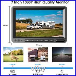 Digital Wireless 7 Monitor Front Rear View Camera Magnetic Battery for Forklift