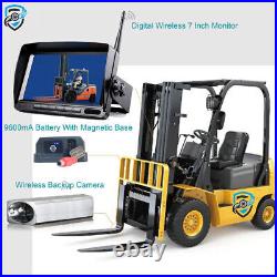 Digital Wireless 7 Monitor Front Rear View Camera Magnetic Battery for Forklift