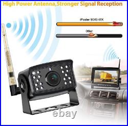 Digital Wireless 7'' Quad DVR Monitor 4x 1080P BSD AI Backup Cameras For Truck