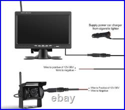 Digital Wireless 7'' display BSD+3x backup rear-view camera for trucks