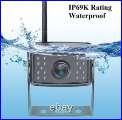Digital Wireless 9'' Quad Monitor DVR 4x 1080P Rear View Camera Truck Trailer RV