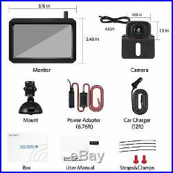 Digital Wireless Car Rear View Reverse System 5 LCD Monitor + Backup Camera Kit