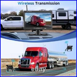 Digital Wireless Dual Rear View Backup Camera 7 Split Monitor for Truck Caravan