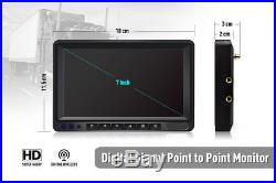 Digital Wireless IR Rear View Back up Camera Kits + 7 Monitor For Bus RV Truck