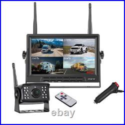 Digital Wireless Rear View Backup Camera 7 Quad DVR Monitor For Truck Caravan