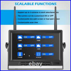 Digital Wireless Rear View Backup Camera 7 Quad DVR Monitor For Truck Caravan