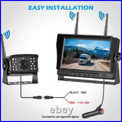 Digital Wireless Rear View Backup Camera 7 Quad DVR Monitor For Truck Caravan