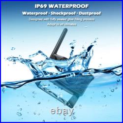 Digital Wireless Rear View Backup Camera 7 Quad DVR Monitor For Truck Caravan