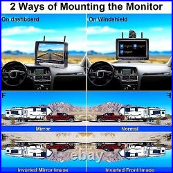 DoHonest RV Backup Camera Wireless HD 1080P 7'' Rear View DVR Monitor Kit 4 C