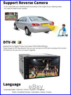 Double 2Din 6.2 Car Stereo Radio DVD CD Player In Dash SWC MP3 Rear View Camera