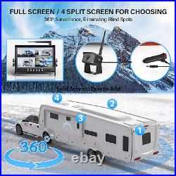 Dual 1080P Digital Wireless Backup Cameras 9 DVR Monitor FHD For Trailer RV Bus