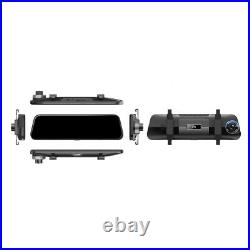 Dual Lens Car Rear View Mirror DVR Video Parking Camera Recorder With 4PCS Sensor