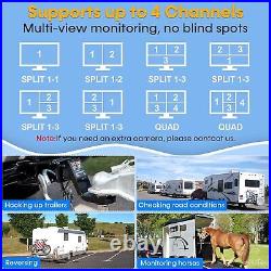 Dual RV Wireless Backup Camera for Trailer Easy Setup Solar 7'' Monitor 1080P