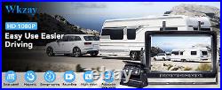 Dual RV Wireless Backup Camera for Trailer Easy Setup Solar 7'' Monitor 1080P