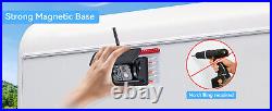 Dual RV Wireless Backup Camera for Trailer Easy Setup Solar 7'' Monitor 1080P