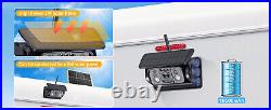 Dual RV Wireless Backup Camera for Trailer Easy Setup Solar 7'' Monitor 1080P