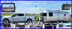Dual RV Wireless Backup Camera for Trailer Easy Setup Solar 7'' Monitor 1080P