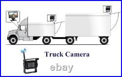 Dual Reverse Camera 7 Wireless Rear View HD Monitor Kit for Truck Caravan VAN