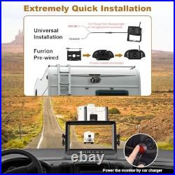 Dual Wireless Backup Camera System with 7 HD Monitor 1080P Rearview Cameras