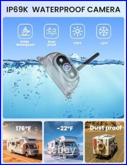 Dual Wireless Backup Cameras System 10.26 1080P HD IPS Touchscreen 2 Channel