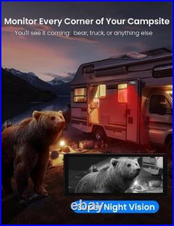 Dual Wireless Backup Cameras System 10.26 1080P HD IPS Touchscreen 2 Channel