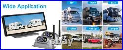 Dual Wireless Backup Cameras System 10.26 1080P HD IPS Touchscreen 2 Channel