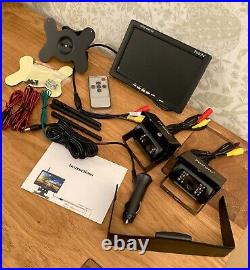 Dual Wireless Rear View Backup Reverse Camera Kit 18IR Night Vision (Waterproof)