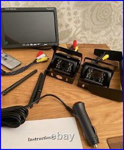 Dual Wireless Rear View Backup Reverse Camera Kit 18IR Night Vision (Waterproof)