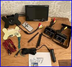 Dual Wireless Rear View Backup Reverse Camera Kit 18IR Night Vision (Waterproof)
