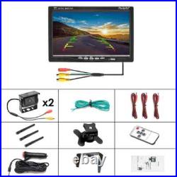 Dual Wireless Rear View Backup Reverse Camera Kit 18IR Night Vision (Waterproof)