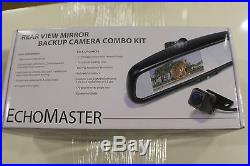 Echomaster Mrc-lp01cp Rear View Mirror Backup Camera Combo Kit Black D1