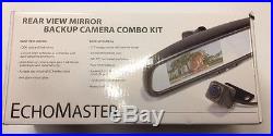 EchoMaster Rear-View Mirror Back-Up Camera Kit Black