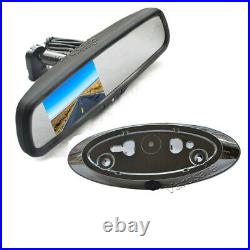 Emblem Reverse Backup Camera + Mirror Monitor for Ford F150 F250 F350 F450 F550