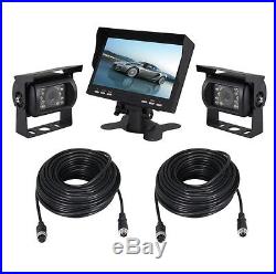 Esky 7-Inch TFT LCD Monitor & 2 Night Vision Waterproof Backup Rear-View Camera