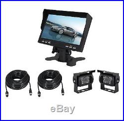 Esky 7 TFT Monitor Waterproof Car Rear View Night Vision Backup 2 Camera System