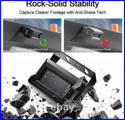 Fookoo 7 AHD 1080P Wired Backup Dual Camera System Waterproof Rear View Tractor