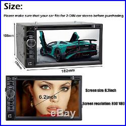 For Chevrolet GMC 6.2'' Double 2Din Car Stereo Radio with Backup Rearview Camera