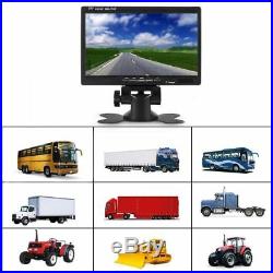 For RV Truck Bus Van Dual Rear View Backup Camera Night Vision Kit + 7 Monitor