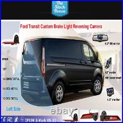 Ford Transit Custom Reversing Camera & Mirror Monitor Brake Light 2014 2019