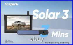 Foxpark Solar3 Wireless Backup Camera with 5 HD 1080P Monitor Rear View Camera
