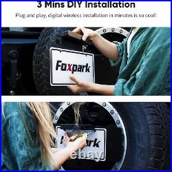 Foxpark Solar Wireless Backup Camera +5 1080P Monitor +2X Rear View Cameras Set