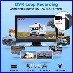 Fubedo 10 Inch RV Backup Camera Wired System 4 HD 1080P Rear View