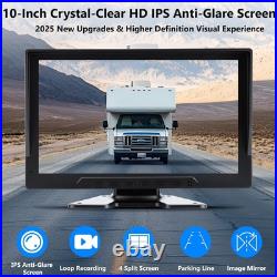 Fubedo 10 Inch RV Backup Camera Wired System 4 HD 1080P Rear View