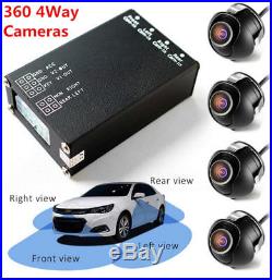 Full Car Parking View System Side Rear Camera Kit 4-CH Picture Divider Splitter