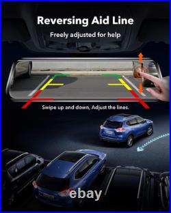 G930 10'' Rear View Mirror Camera with 5.8Ghz Wifi, 4K Dash Cam Front, Rear 64GB