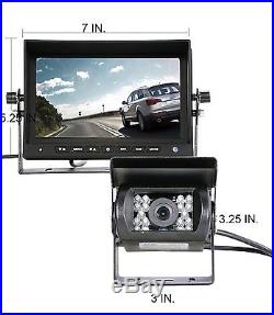 GERI Waterproof 12V 24V HD CCD backup rear view camera system WIRED + 7 TFT LCD
