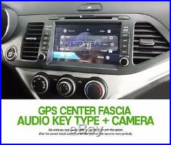 GPS Center Fascia Audio Key Button Raer View Camera for KIA 2011-2016 Picanto
