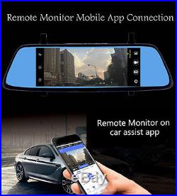 HD 1080P 4G Car DVR Touch Monitor Rear view mirror And Camera Dual lens GPS Nav