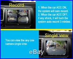 HD 1080P 4 Camera Night Vision Bird View Parking System ADAS Driving Record